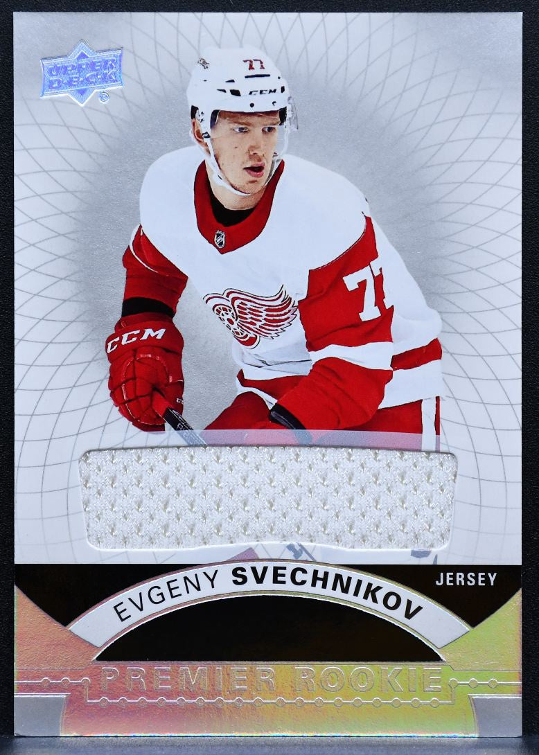 2017-18 UD Premier Rookie Jerseys Evgeny Svechnikov 71 Red Wings RC Jersey 4928