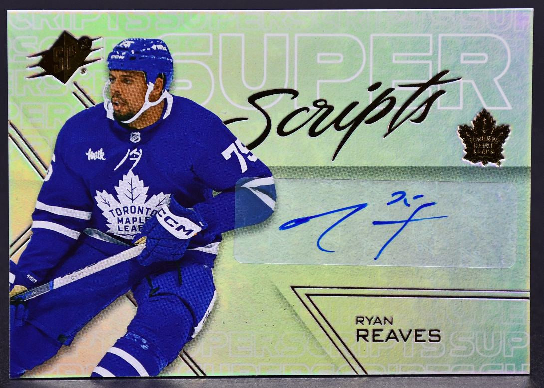 2024-25 SPx SuperScripts Ryan Reaves SS-RR Toronto Maple Leafs Auto