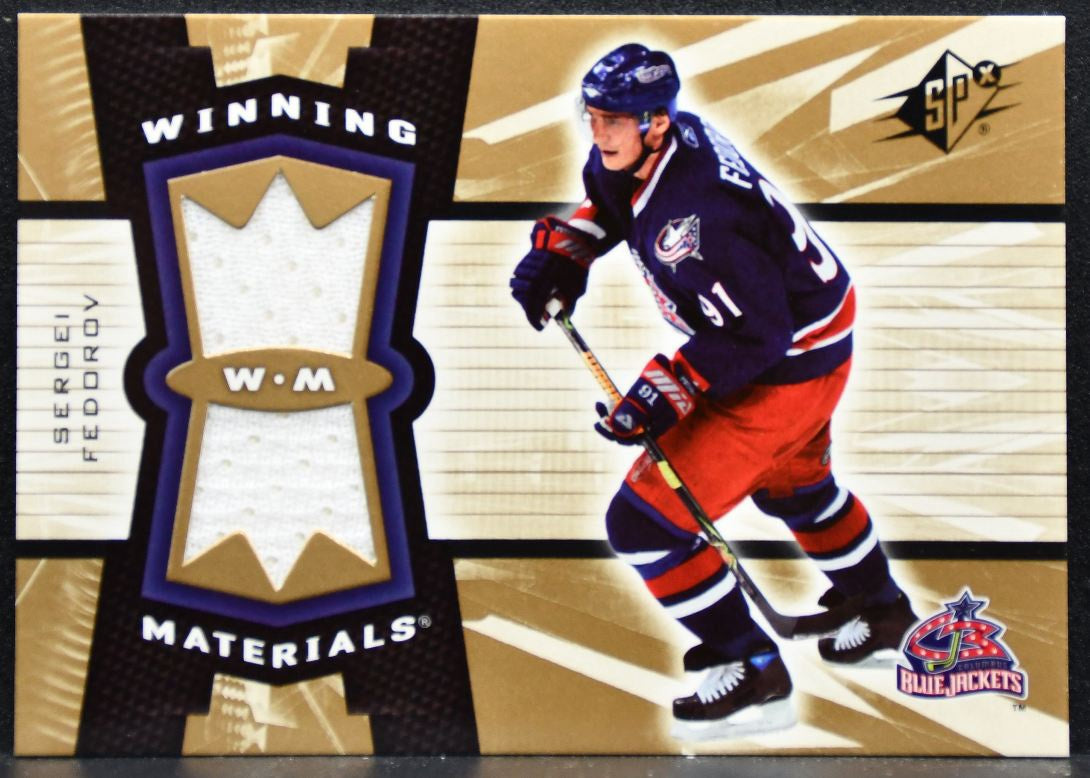 2006-07 SPx Winning Materials Sergei Fedorov Columbus Blue Jackets Jersey 5511
