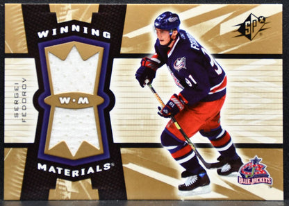 2006-07 SPx Winning Materials Sergei Fedorov Columbus Blue Jackets Jersey 5511
