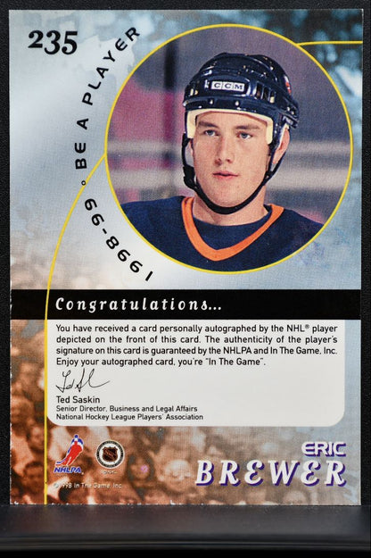 1998-99 Be A Player Auto Eric Brewer Auto 0872