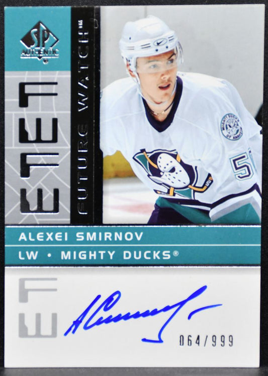 2002-03 SP Authentic Future Watch Auto Smirnov RC Auto 064/999 3890