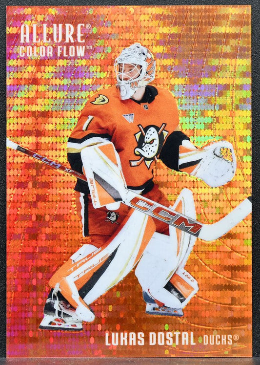 2025-26 UD Allure Color Flow Red Orange Spectrum Lukas Dostal Ducks 222/399 7771