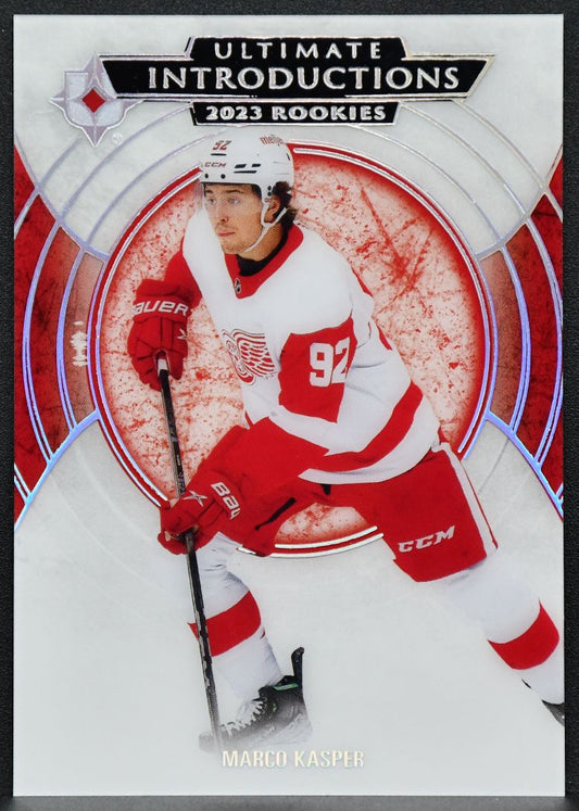 23-24 UD Ultimate Collection Introductions RCs Marco Kasper UI-11 Red Wings RC 6422