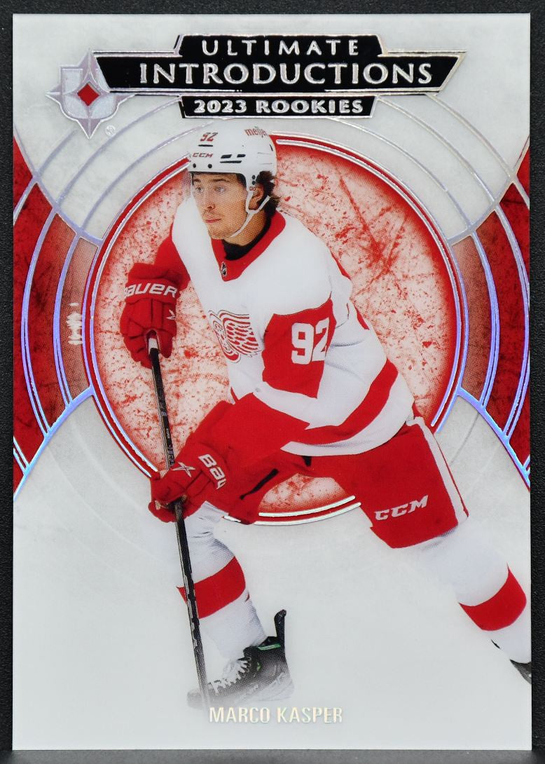 23-24 UD Ultimate Collection Introductions RCs Marco Kasper UI-11 Red Wings RC 6422