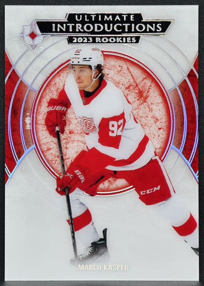 23-24 UD Ultimate Collection Introductions RCs Marco Kasper UI-11 Red Wings RC 6422