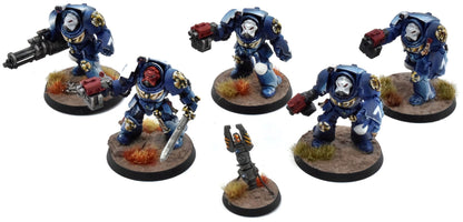 SPACE MARINES 5 Terminator Squad #1 WELL PAINTED Warhammer 40K