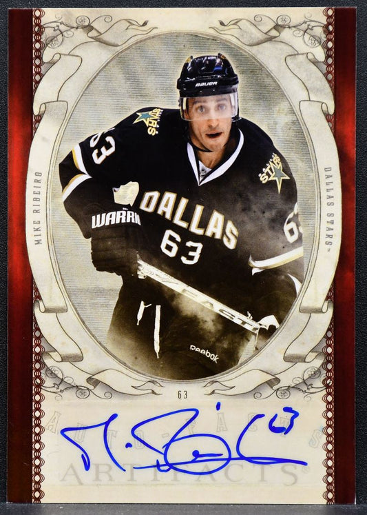 2010-11 Upper Deck Artifacts Auto-Facts Mike Ribeiro AF-MR Stars Auto 9259