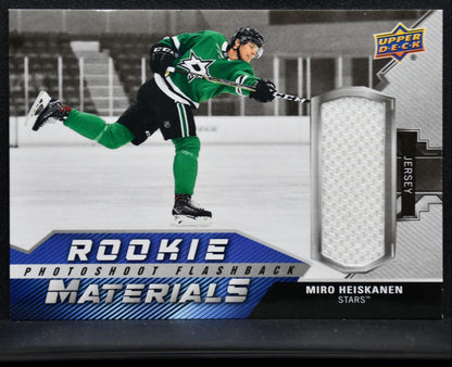 2020-21 UD Rookie Photoshoot Flashback Materials Heiskanen RC Jersey 7918
