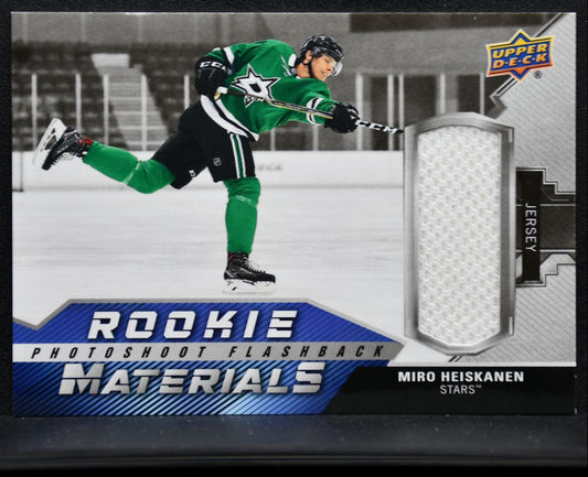 2020-21 UD Rookie Photoshoot Flashback Materials Heiskanen RC Jersey 7918