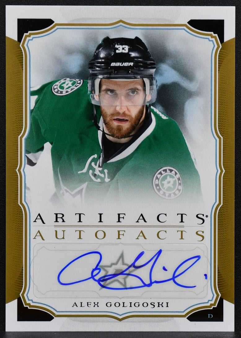 2015-16 Upper Deck Artifacts Auto Facts Alex Goligoski A-AG Stars Auto 7976