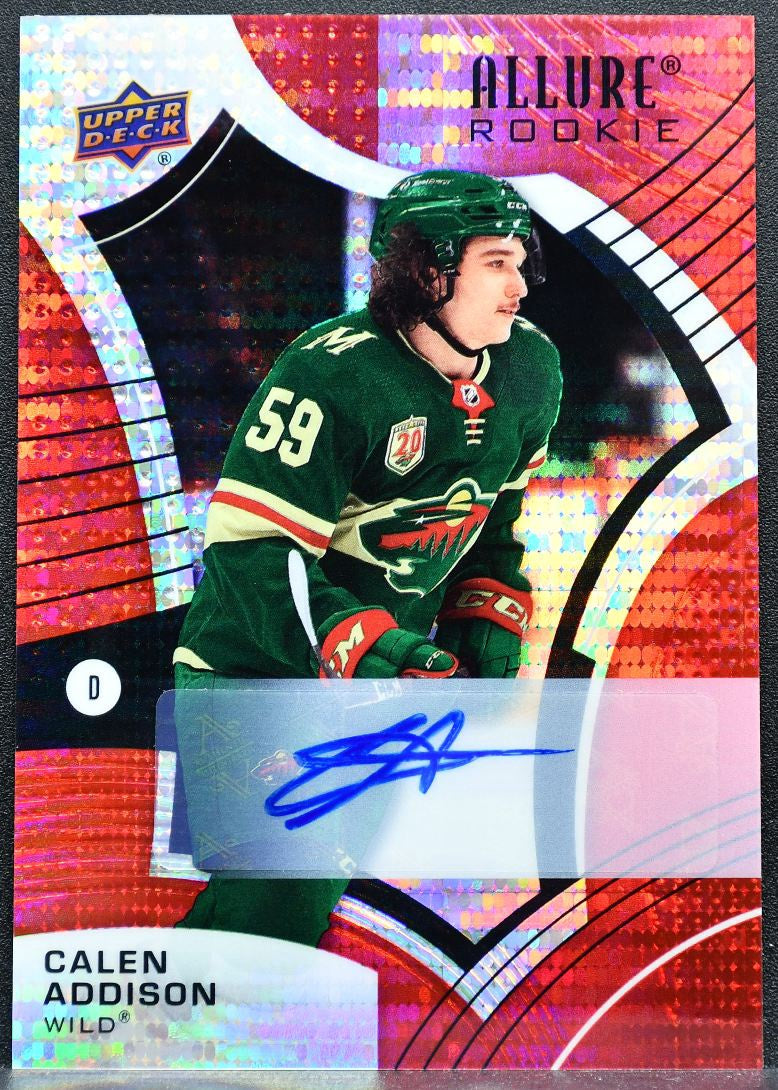 2021-22 UD Allure Rookie Red Rainbow Auto Calen Addison 133 Wild RC Auto 3185
