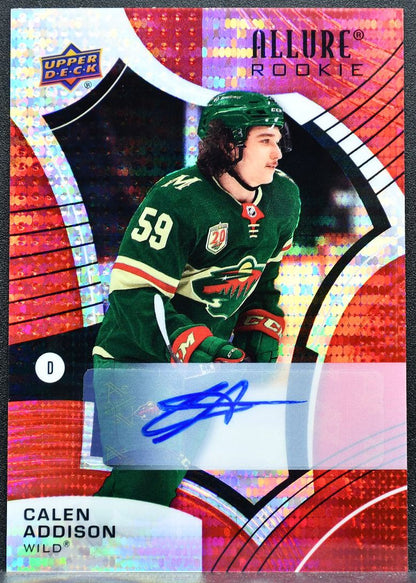 2021-22 UD Allure Rookie Red Rainbow Auto Calen Addison 133 Wild RC Auto 3185
