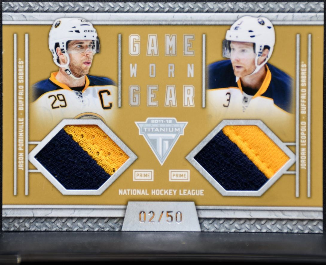 2011-12 Titanium GW Gear Dual Prime Pominville/Leopold 18295 Patch 9355
