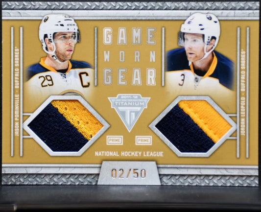 2011-12 Titanium GW Gear Dual Prime Pominville/Leopold 18295 Patch 9355