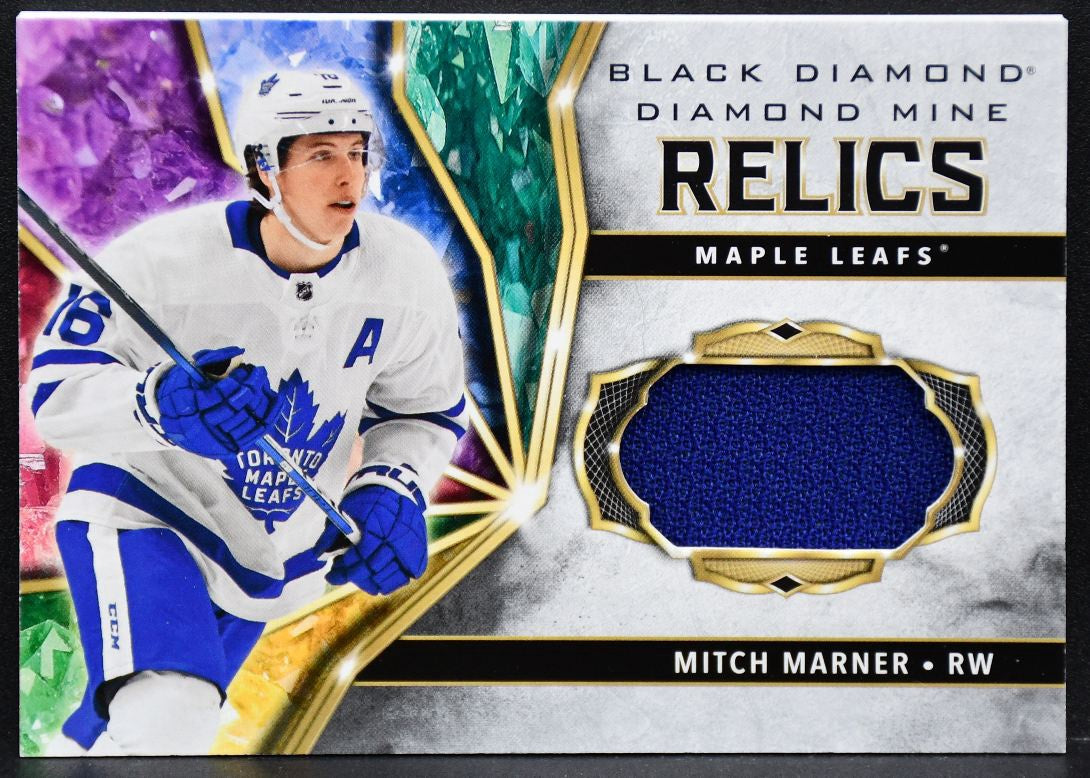 2020-21 UD Black Diamond Mine Relics Mitch Marner Toronto Maple Leafs Jersey 3170