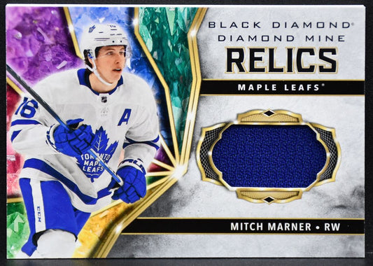 2020-21 UD Black Diamond Mine Relics Mitch Marner Toronto Maple Leafs Jersey 3170