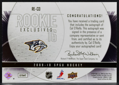 2009-10 SP Game Used Exclusives Cal O'Reilly RE-CO Predators RC Auto /100 0706