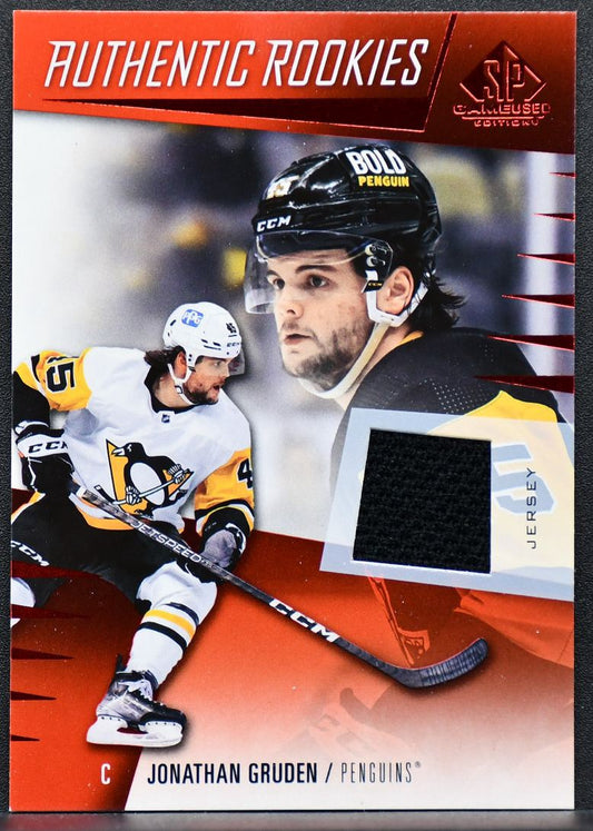 23-24 SP Game Used Authentic RC Jersey Jonathan Gruden Penguins RC Jersey 7659