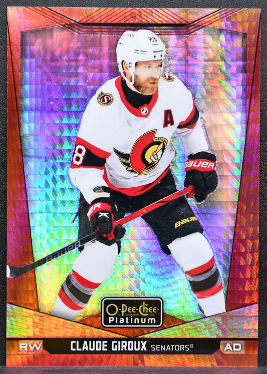 2024-25 O-Pee-Chee Platinum Red Prism Claude Giroux 40 Senators 025/199 0559