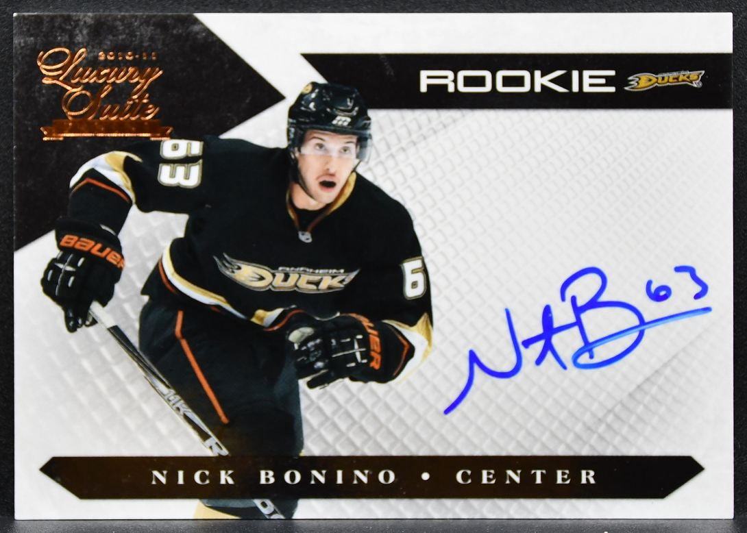 2010-11 Panini Luxury Suite Bonino 147 Anaheim Ducks RC Auto 471/499 1130