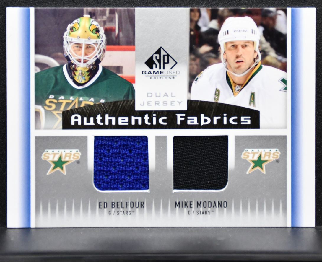 2013-14 SP Game Used Authentic Fabrics Dual Jersey Belfour/Modano Jersey 0994