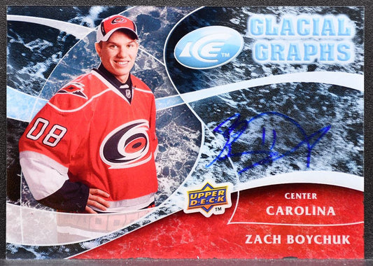 2009-10 Upper Deck Ice Glacial Graphs Zach Boychuk GG-ZA Hurricanes Auto 1054