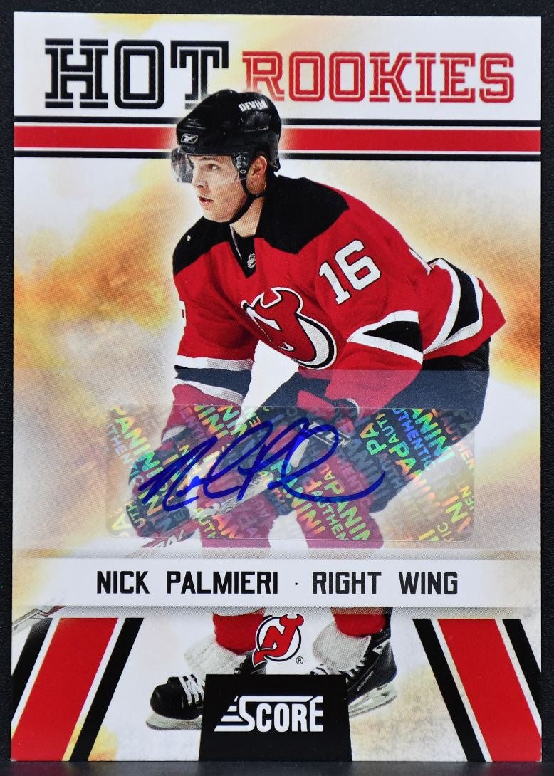 2010-11 Score Signatures Hot Rookies Nick Palmieri 505 Devils RC Auto 2575