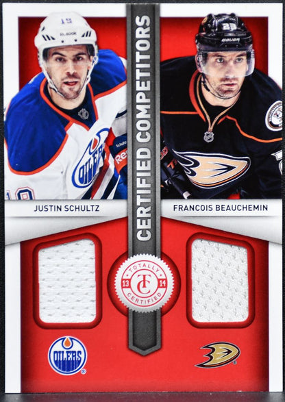 2013-14 Panini Totally Certified Competitorss Red Schultz/Beauchemin Jersey 9959