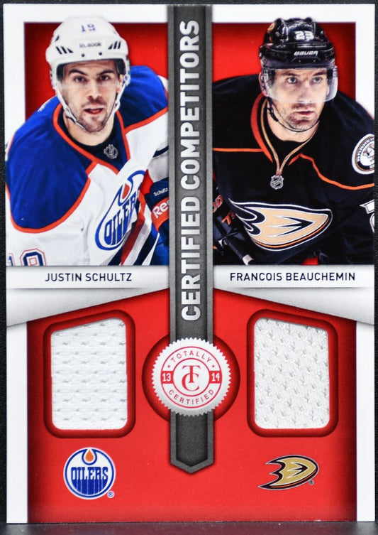 2013-14 Panini Totally Certified Competitorss Red Schultz/Beauchemin Jersey 9959