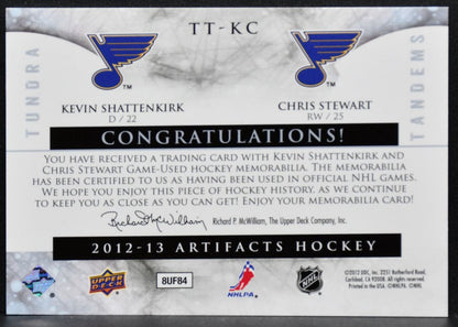 2012-13 UD Artifacts Tundra Tandems Patches Shattenkirk/Stewart Patch 9231