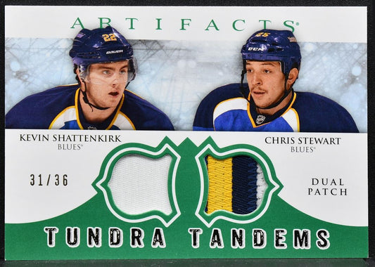 2012-13 UD Artifacts Tundra Tandems Patches Shattenkirk/Stewart Patch 9231