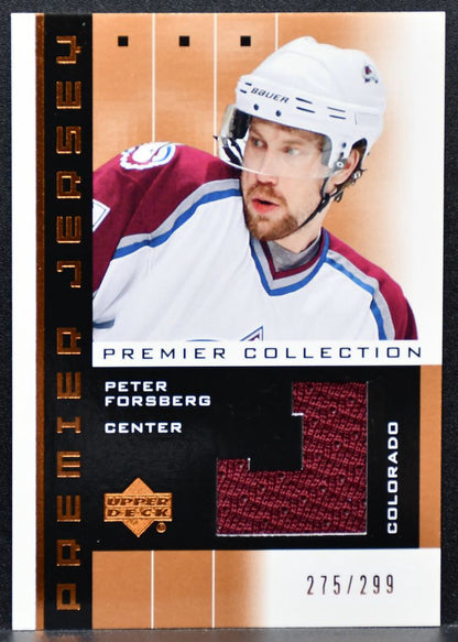2002-03 UD Premier Collection Jerseys Bronze Forsberg 275/299 Jersey 8109