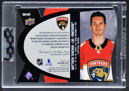 2022-23 UD Clear Cut SPx Auto Matthew Tkachuk SVV-MT Florida Panthers Auto