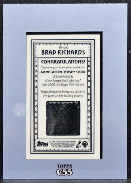 2003-04 Topps C55 Relics Brad Richards TR-BR Tampa Bay Lightning Jersey 4453