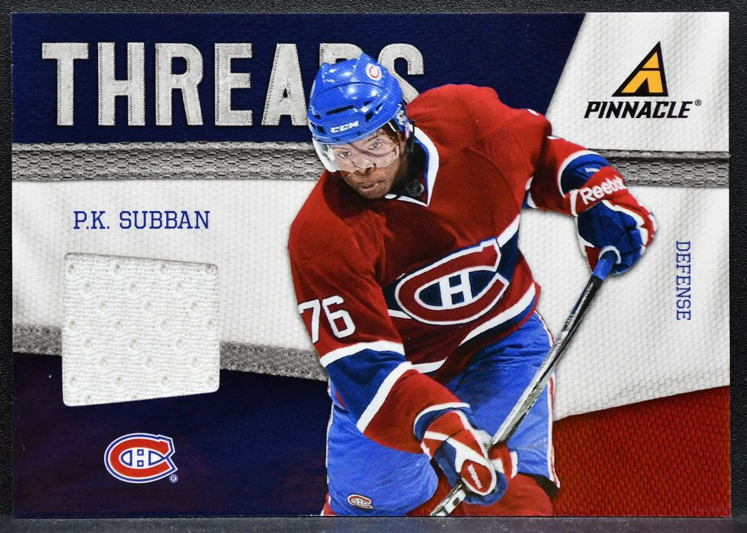 2011-12 Panini Pinnacle Threads P.K. Subban 90 Montreal Canadiens Jersey 5895