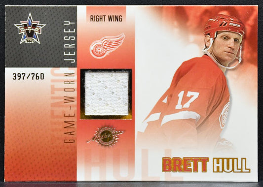 2002-03 Pacific Vanguard Game-Worn Jersey Brett Hull Red Wings Jersey 6357