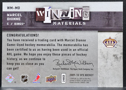 2009-10 SPx Winning Materials Marcel Dionne WM-MD Los Angeles Kings Jersey 0608