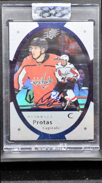 2021-22 Upper Deck Clear Cut SPx Auto Aliaksei Protas Capitals Auto 7466