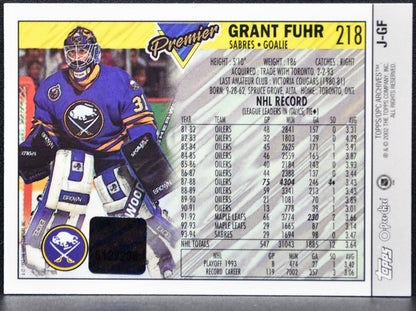 2002-03 Topps/OPC Archives Jersey Grant Fuhr J-GF Jersey 1953