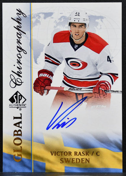 2015-16 SP Authentic Global Chirography Victor Rask SWE-VR Hurricanes Auto 8353