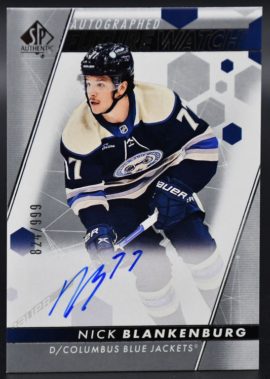 2022-23 SP Authentic Nick Blankenburg 161 Columbus Blue Jackets RC Auto 824/999