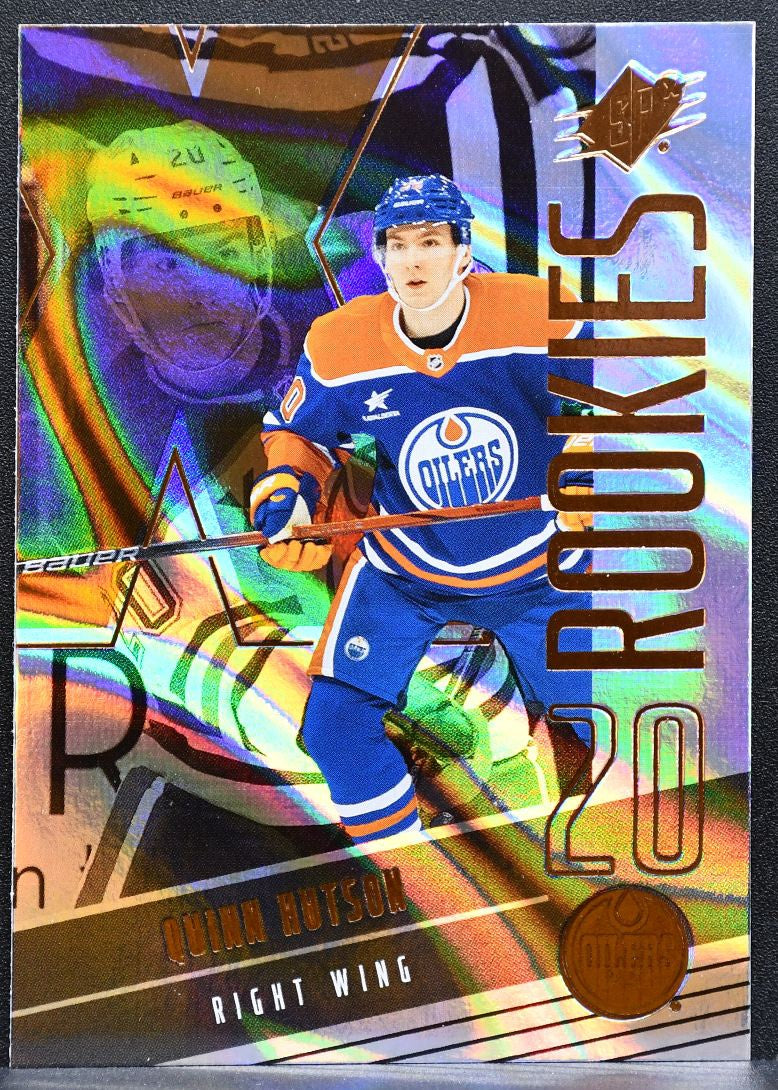 2025-26 SPx Rookies Quinn Hutson 141 Edmonton Oilers RC 0900