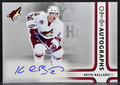 2006-07 O-Pee-Chee Autographs Keith Ballard A-KB Phoenix Coyotes Auto 1209