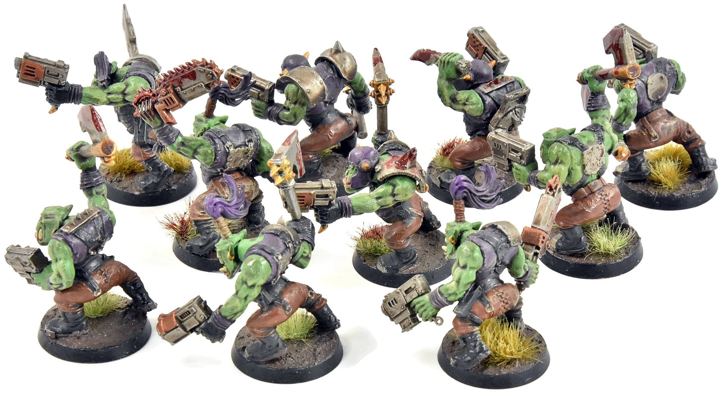 ORKS 10 Boyz #20 WELL PAINTED Warhammer 40K