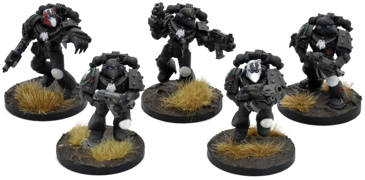 SPACE MARINES Tactical Marines #1 WELL PAINTED Veterans 40K Raven Guard
