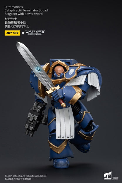 Cataphractii Terminator Squad Sergeant with Power Sword Ultramarines Joy Toy