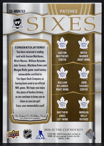 2024-25 Cup Matthews/Marner/Nylander/Tavares/Knies Maple Leafs 1/3 Patch 3923