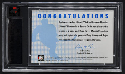 2005-06 ITG 6th Ultimate Stick and Jersey Doug Harvey 23/25 Jersey/Stick