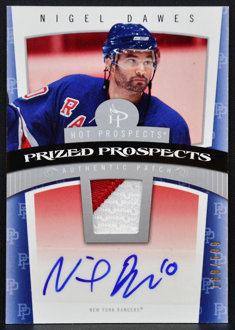 2006-07 Fleer Hot Prospects Prized Dawes Rangers RC Auto 168/599 Patch 0263